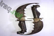 خنجر فولادی تمام دست ساز نقره طلاکوب تاجیک